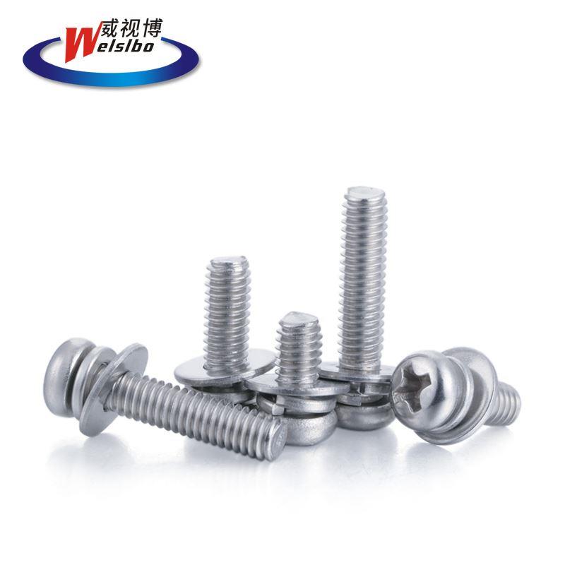 M2.5M3M4M5M6M8 304不锈钢圆头螺丝螺母套装大全盘头组合螺栓钉