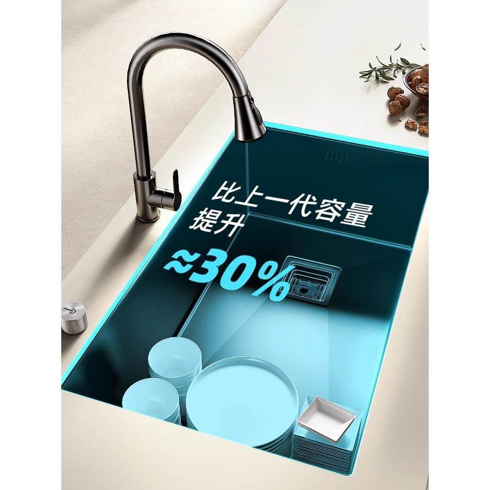 厨房水槽大单槽 纳米压纹洗菜盆304不锈钢洗碗池加厚洗碗槽台下盆,工业油品/胶粘/化学/实验室用品,烧杯/烧瓶,淘宝优惠券,粉丝福利购,淘宝优惠卷