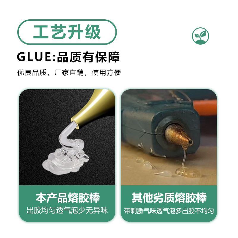 环保透明胶棒7MM11MM热熔胶棒热溶胶条胶枪高粘性热熔胶条棒棒胶