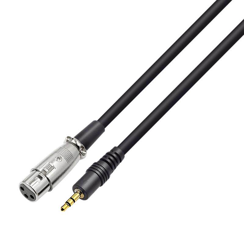 3.5MM转XLR音频延长线 3.5MM转卡侬母话筒麦克风手机连接功放线