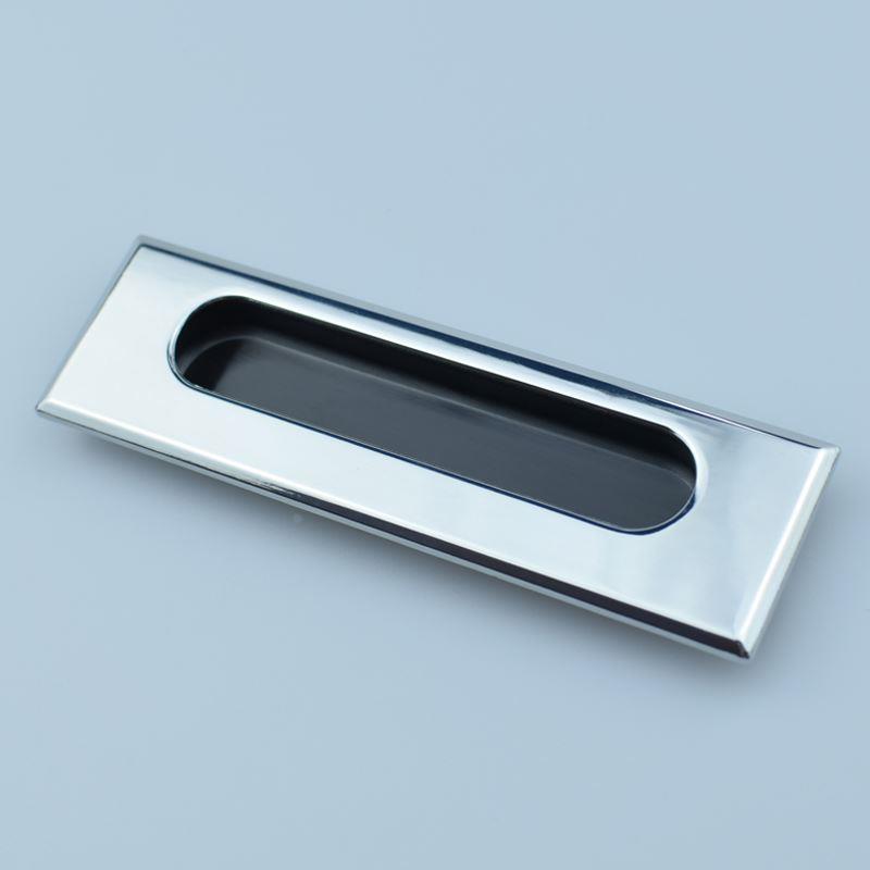 海坦LS523亮铬锌合金拉手 暗嵌入式拉手XAM55抽屉拉手 机箱拉手