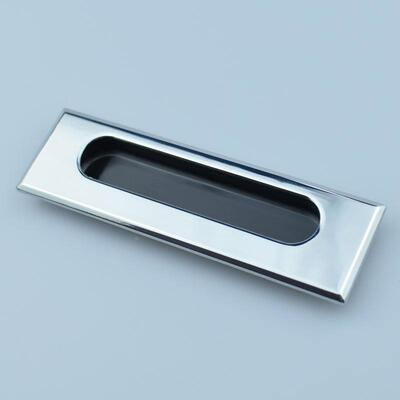 海坦LS523亮铬锌合金拉手 暗嵌入式拉手XAM55抽屉拉手 机箱拉手