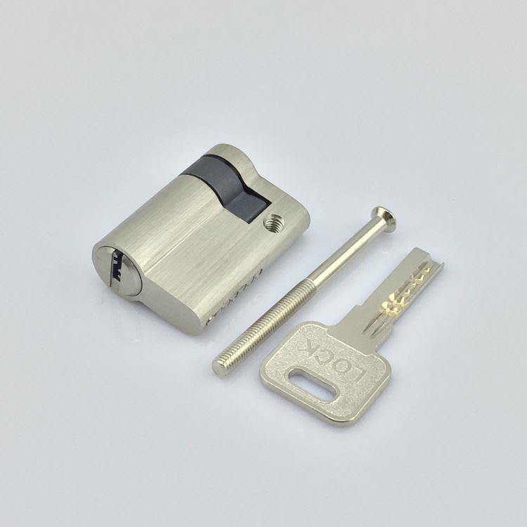 45mm半边统开锁芯 消防过道门管道井通开锁芯 弱电间管道门锁芯