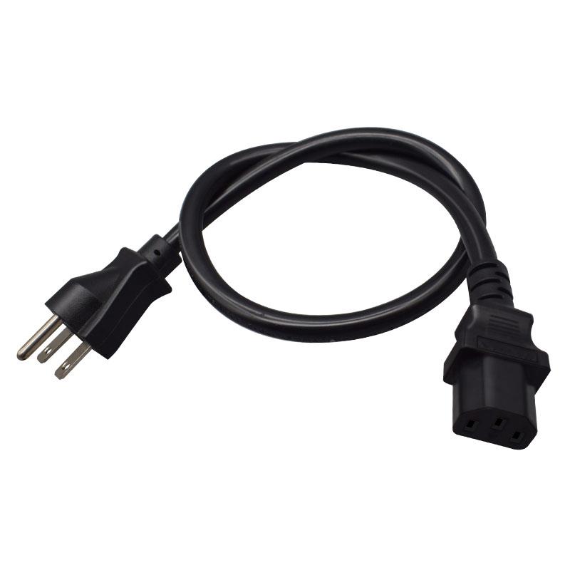 美规6-15P插头转品字母头电源转换线美标三插3脚转IEC320 C13