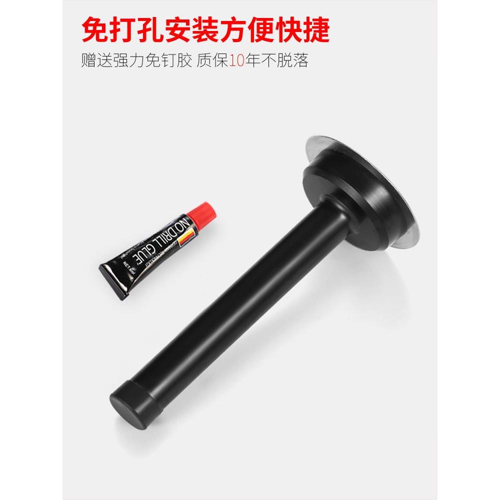 免打孔门碰不锈钢加长门档防撞卫生间门顶橡胶门挡玻璃门门吸门阻图片