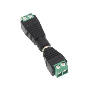 带音叉转接头公头母座 2.1MM 2.5 监控免焊接头电源转端子 5.5