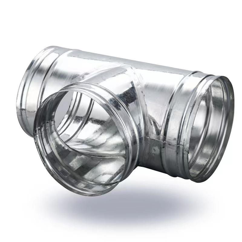 白铁皮三通T型正三通接头换气扇排烟管通风管道转换头80mm—400mm