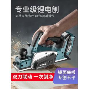 110V可充电刨床背包木工刨床家用小型多功能刨床压力机电动工具电