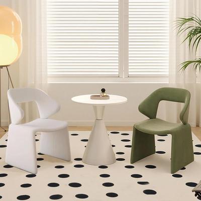 奶油风休闲创意单人沙发椅子售楼处美容院休息区接待洽谈桌椅组合