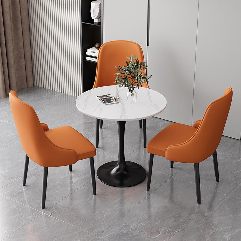 岩板洽谈桌椅组合小圆桌家用办公室休息区接待桌子阳台休闲小茶桌