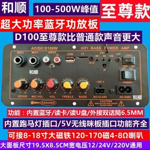 和顺店长方形蓝牙功放板大功率家用车载广场舞音响12V24V220V可用