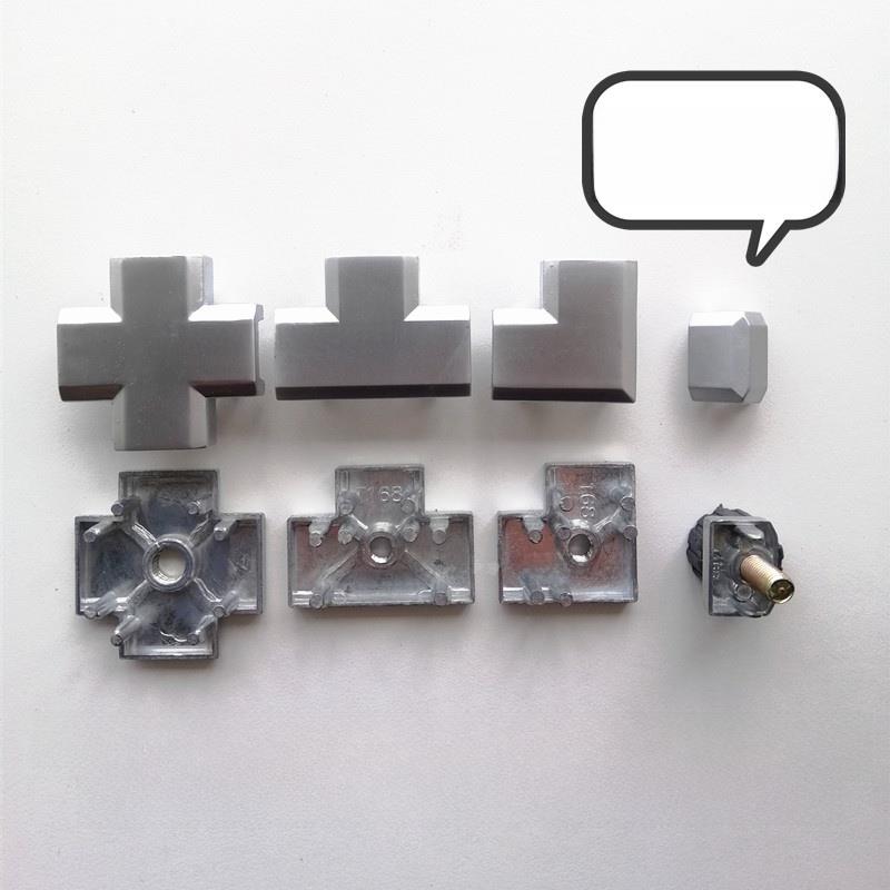 T168屏幕配件工作站连接器电脑桌固定铝合金桌隔断五金插头套