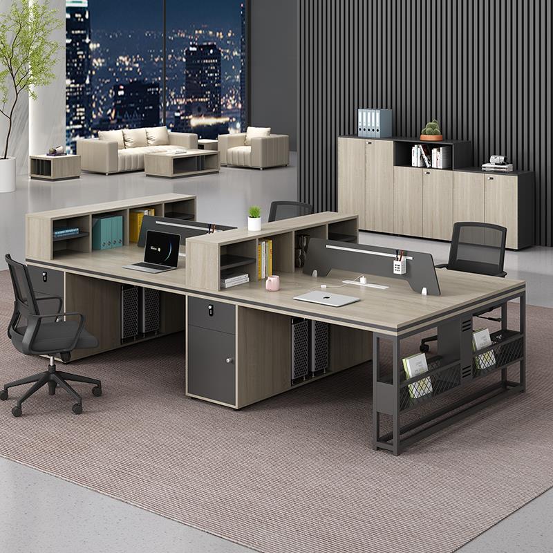 办公桌椅组合简约时尚46人位屏风工位办公桌现代办公室职员办公桌
