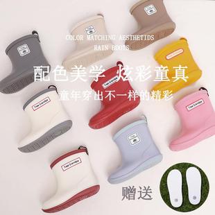 宝宝雨鞋 女小童防滑儿童雨鞋 幼儿园轻便防水小孩学生雨靴男童水鞋