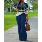 clothes新款 Wish女士时尚 气质休闲卫衣印花套装 2025women 长裤