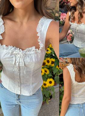 2025women clothesFF156212时尚提花刺绣上衣年春夏新品