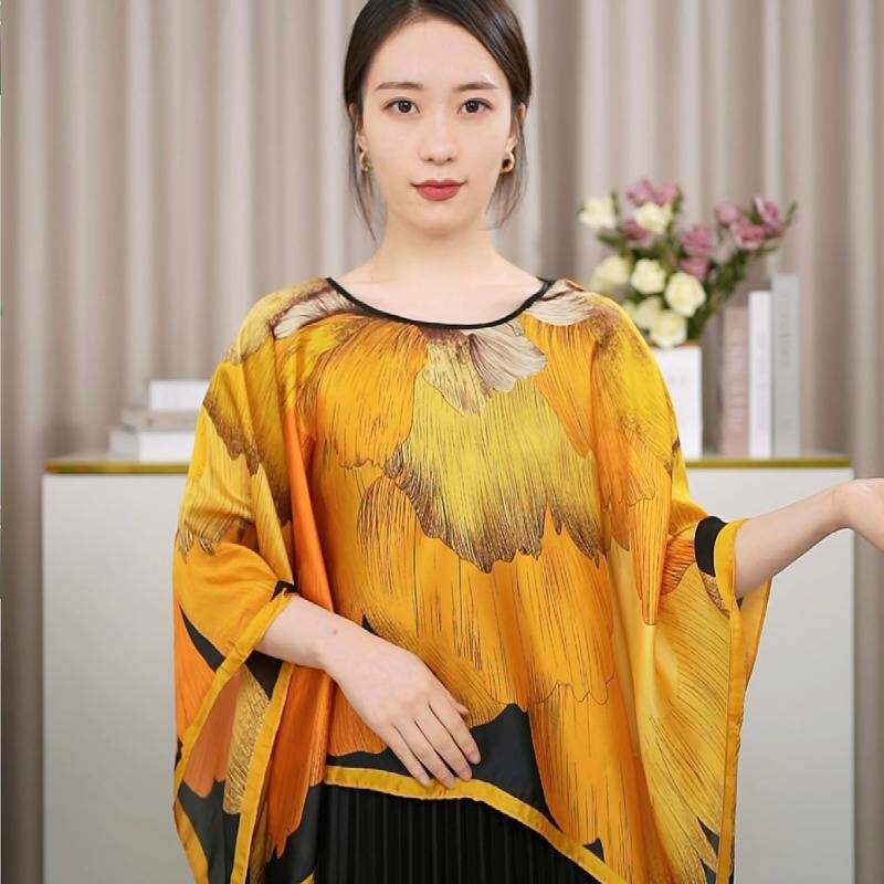 2025新款时尚套头大方巾仿真丝披肩夏季薄款防晒丝巾外搭女高级感