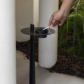 热销设计师定制装 金属北欧风角几 饰烟缸客厅高脚落地烟灰缸直立式