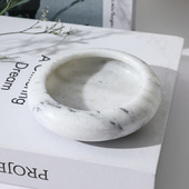 饰摆饰家居办公轻奢 烟缸茶几装 热销北欧时尚 大理石烟灰缸创意个性