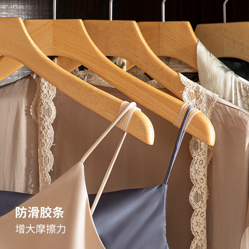 热销霜山榉木衣架衬衫防滑衣撑家用日式晾晒架阳台卧室衣柜挂衣架