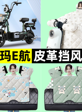 适用爱玛E航D231电瓶电动车冬季专用挡风被加绒加厚改装装饰配件