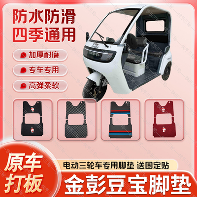 适用金彭豆宝电动三轮车丝圈皮革雪妮丝脚垫防水耐磨免裁剪