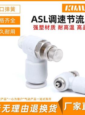 SC/SL6-01/SL8-M5/SL8-02/SL10-03/SL12-01白色可调L型节流调速阀