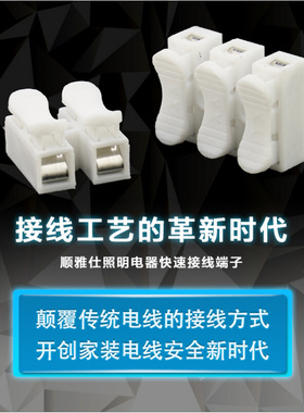 CH2电线连接器2位按压式对接快速接线端子接线柱包邮LED灯具