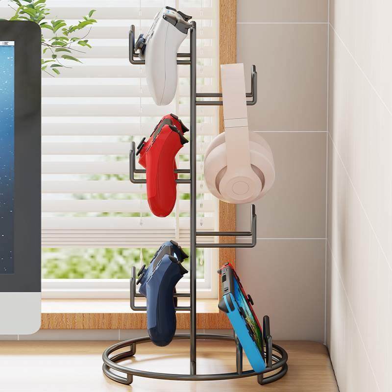 ps5游戏手柄支架电竞通用外设放置架桌面收纳整理神器手机展示台