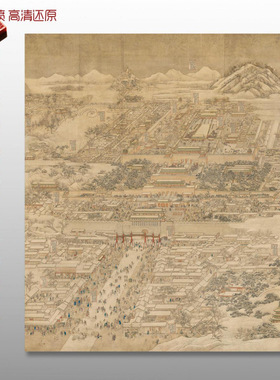 清徐扬京师生春诗意图清代宫庭画