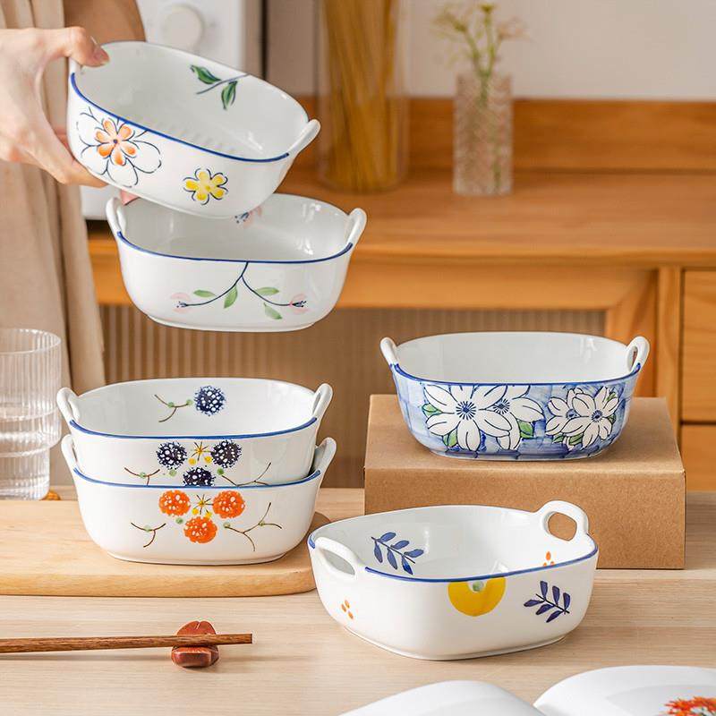 空气炸锅专用碗容器陶瓷重复使用双耳烤箱微波炉烤盘烘焙焗饭烤碗,餐饮具,碗,淘宝优惠券,粉丝福利购,淘宝优惠卷