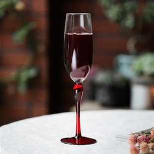 祖母绿气泡酒杯子高脚杯 法式 中古 cvintage香槟杯 家用甜酒酒杯