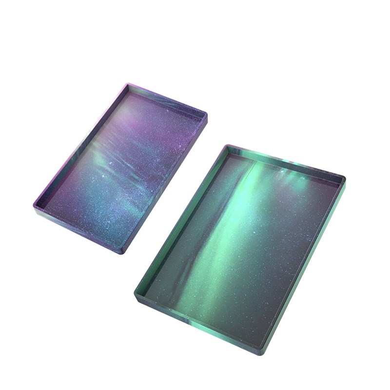 diy水晶滴胶模具长方x形杯垫托盘茶具摆放容器硅胶模具
