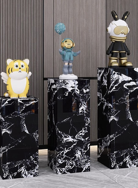 工艺品展厅玄关雕塑底座大理石