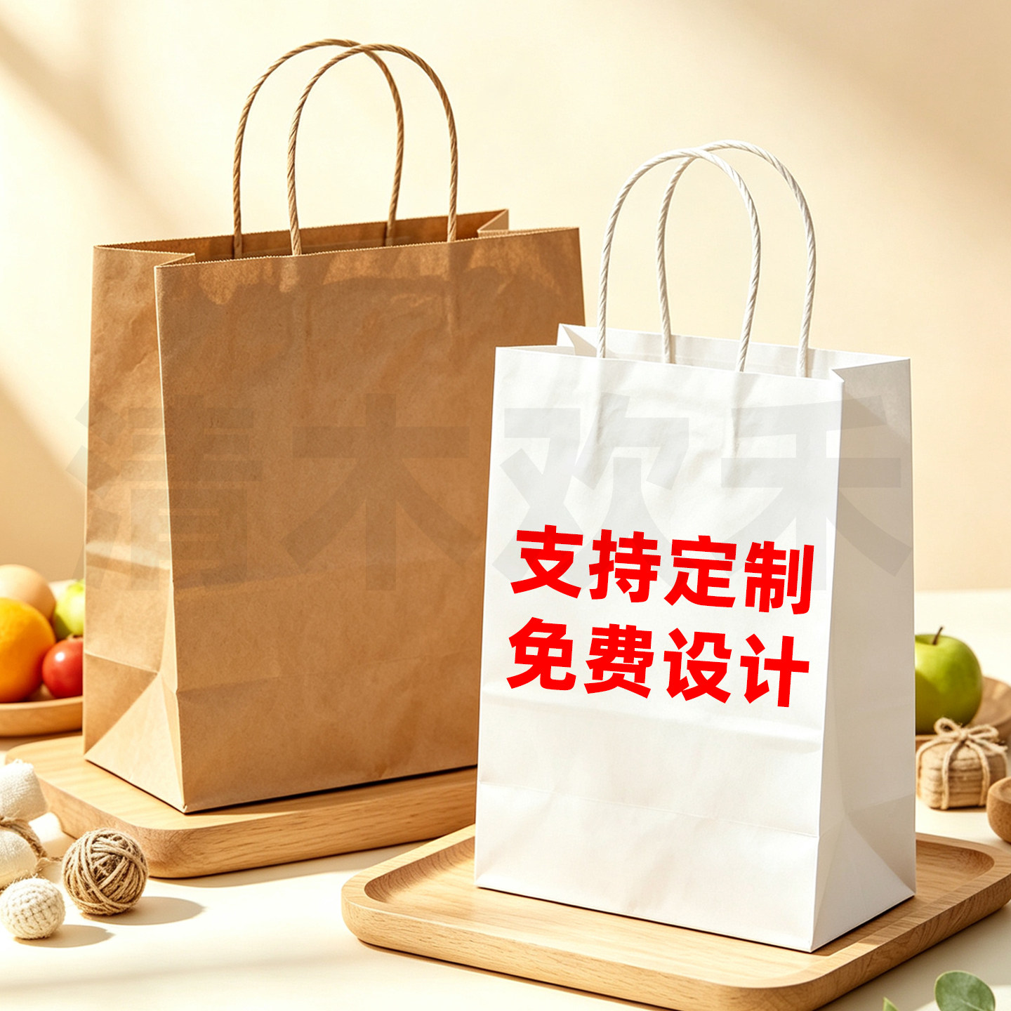 牛皮纸手提袋外卖打包袋礼品袋