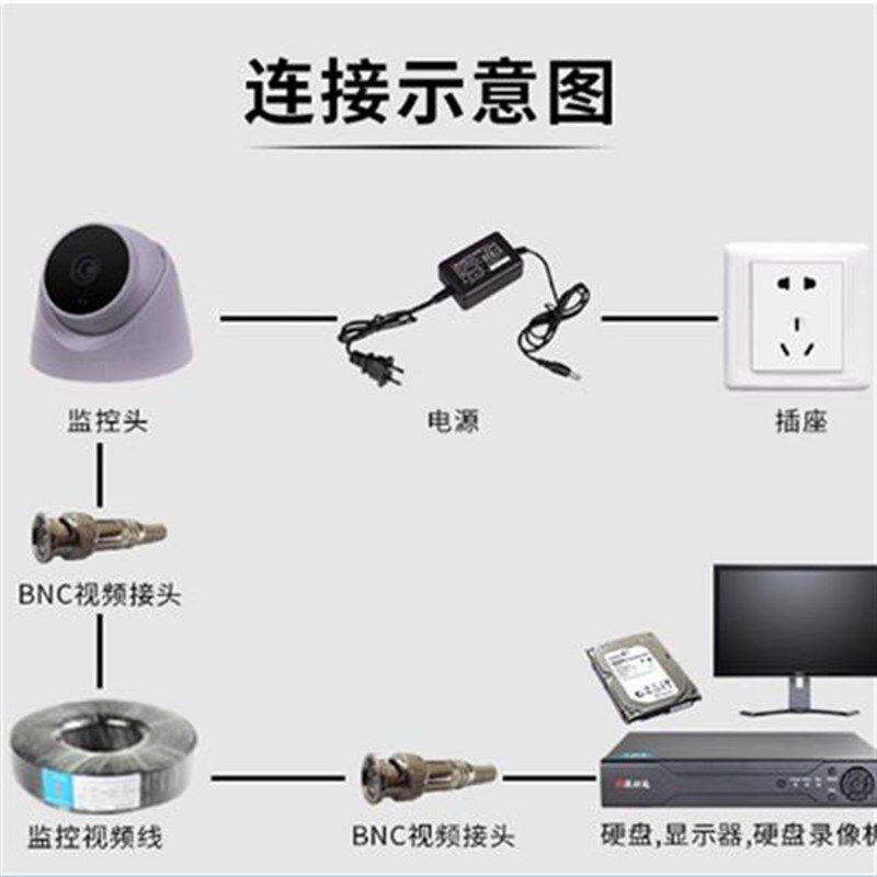 模拟摄像头家用1200线半球型高清监H控摄像机红外夜视室内用探头