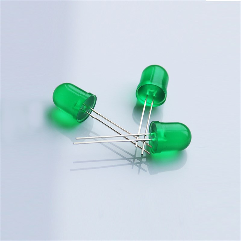 8MM绿发绿光led发光二极管F8mm绿发绿LED灯珠超高亮