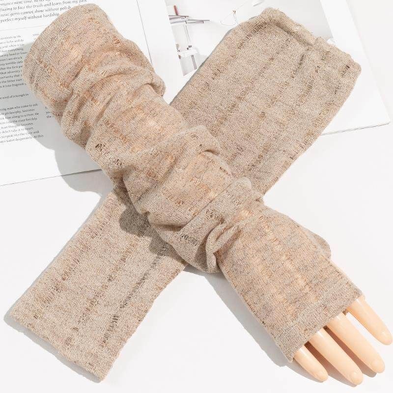 日系防晒手套美拉德宽松冰袖针织冰丝袖套女夏季镂空搭配亚麻棉麻,服饰配件/皮带/帽子/围巾,防晒袖套,淘宝优惠券,粉丝福利购,淘宝优惠卷