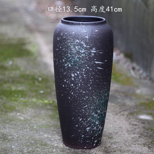 宜兴紫砂花盆粗陶复古高花盆阳台造型插花艺N术盆景盆桌面家居摆