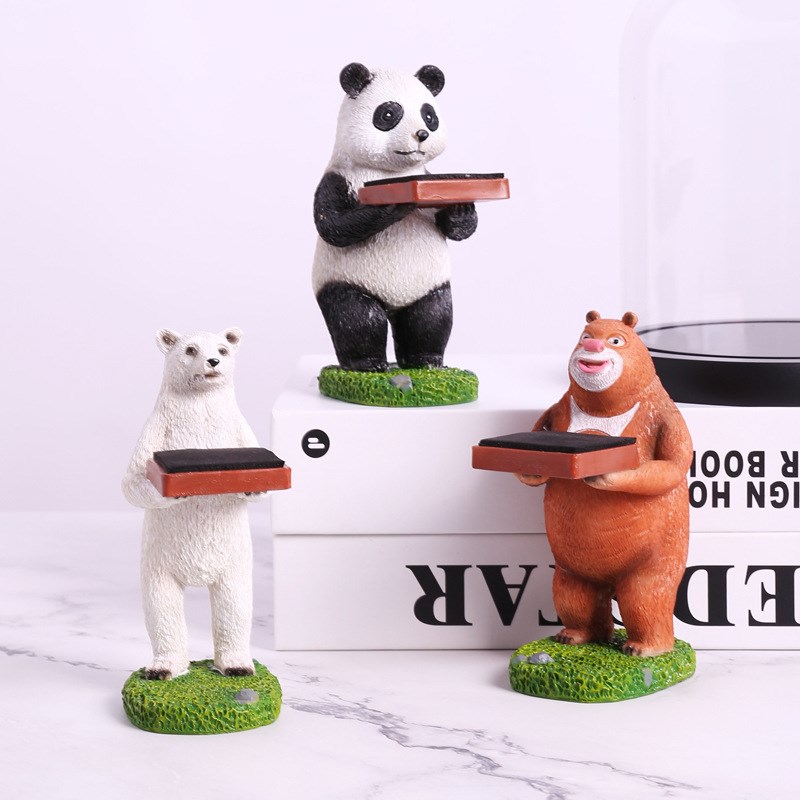 创意手表饰品店北极熊展示台托盘摆件 精品店戒指首饰收纳展示架