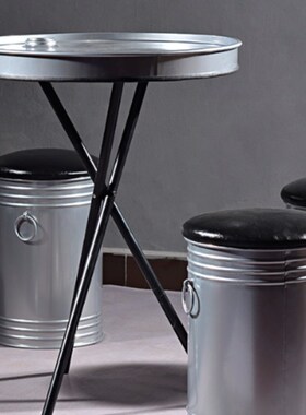 复古工业风个性餐椅套装酒吧咖啡餐厅奶茶店桌椅装饰休.闲卡座摆