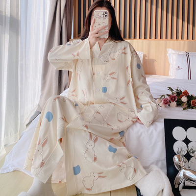 带胸垫进产房待产孕妇睡裙春秋款哺乳H睡衣夏季薄款产后产妇月子