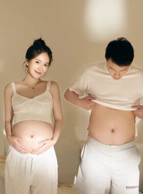 新款影楼孕妇f情侣摄影服饰韩版写真服装时尚艺术照衣服男女拍照