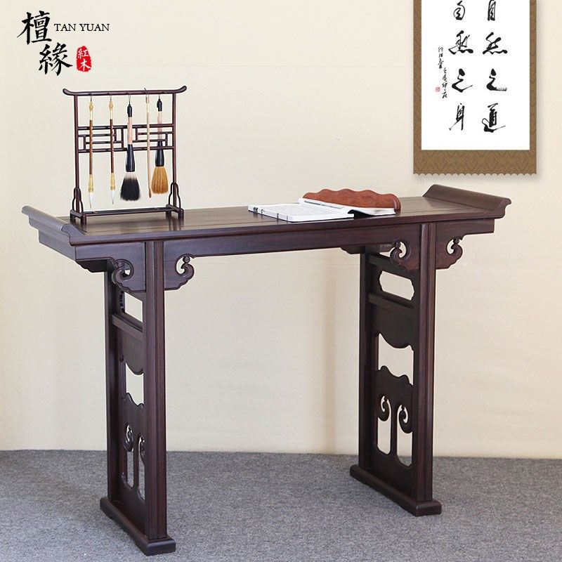 红木家具古典条案黑n枝木红贵宝香案仿古中式供桌实木几案翘头玄