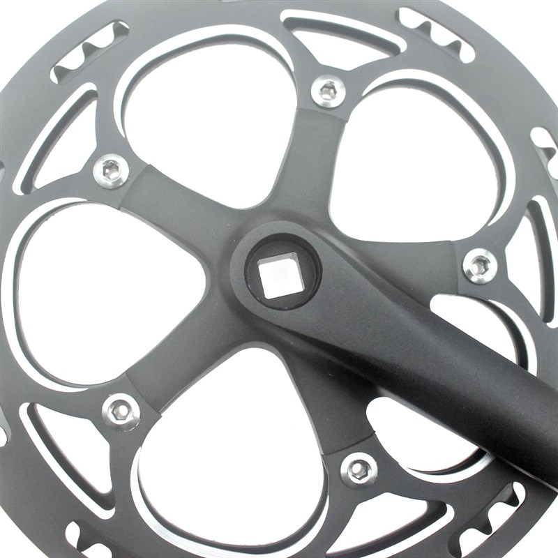 52T公路自行车单齿盘曲柄牙盘铝合金护链罩单齿盘大齿盘7 8 9速