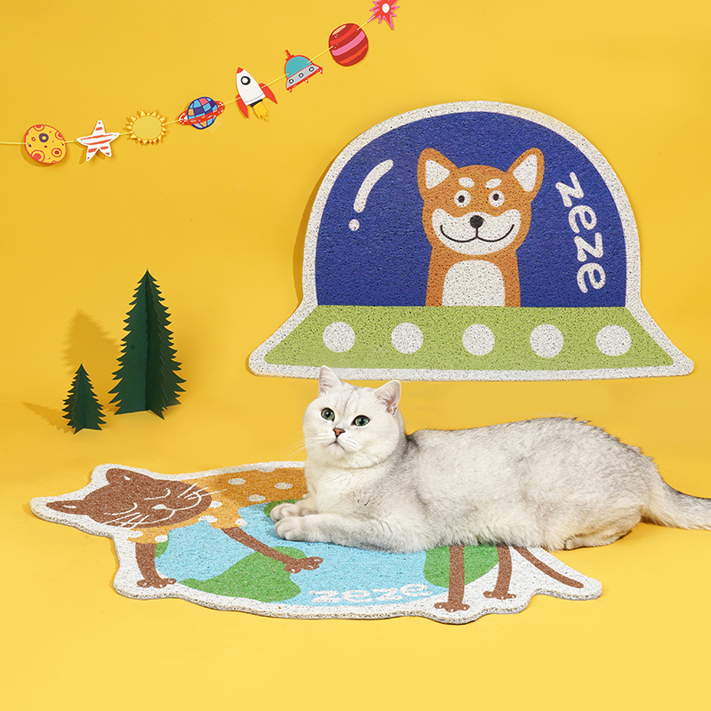 zezeb猫砂垫防带出 防滑 大号落砂垫 猫砂盆防溅垫子宠物蹭脚垫