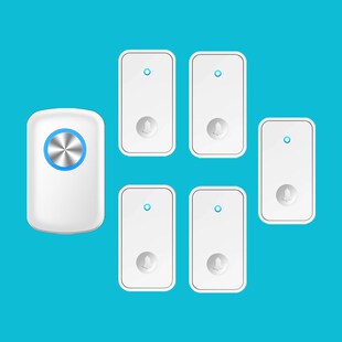 速发门铃无线家用免插电老人呼叫器智能IJ开关远距离五拖一自发电