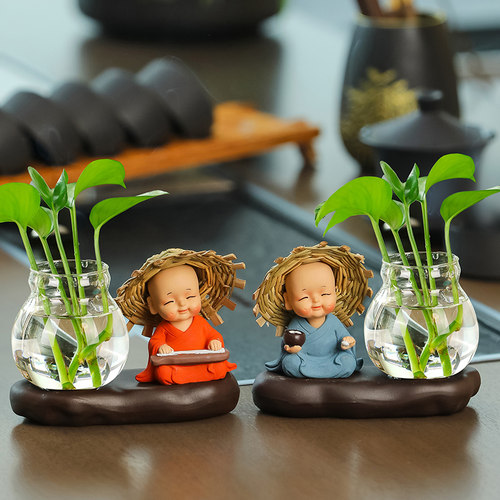 创意禅意茶宠四不小和尚花瓶