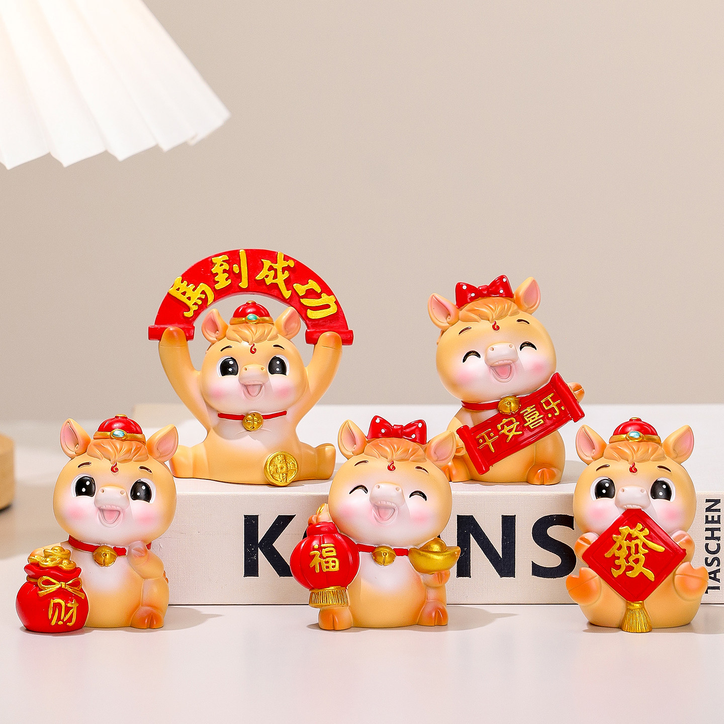 新款网红国潮生肖马吉祥物摆件马到成功公仔电脑桌面本命年小礼物,家居饰品,桌面摆件,淘宝优惠券,粉丝福利购,淘宝优惠卷