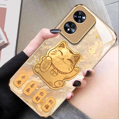 适用OPPOA系列招财猫手机壳